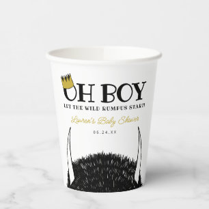 Oh Boy   Let the Wild Rumpus Start Baby Shower Paper Cups