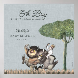 Oh Boy! Let the Wild Rumpus Start Baby Shower Poster
