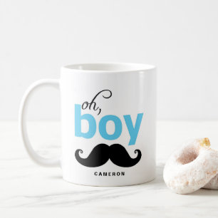 Oh Boy Moustache   Personalised Statement Mug