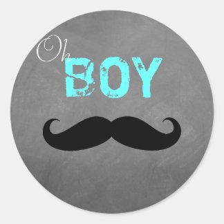 Oh Boy Moustache Sticker
