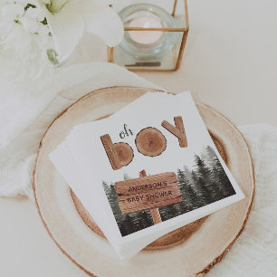Oh Boy Pine Trees Napkin