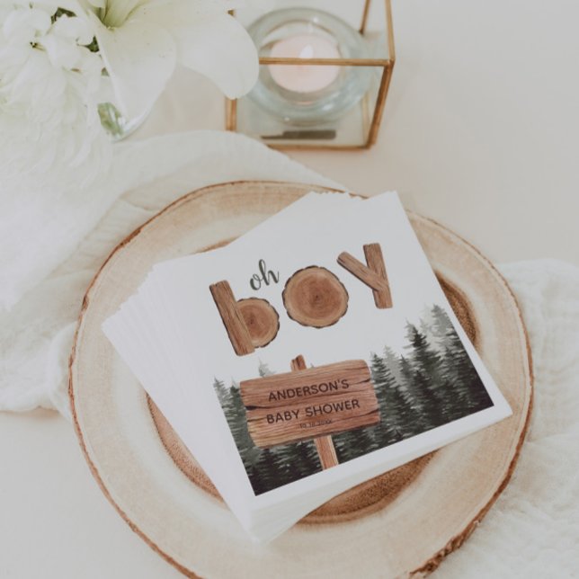 Oh Boy Pine Trees Napkin (Creator Uploaded)