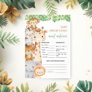 Oh Boy! Safari Baby Shower Predictions & Advice Invitation