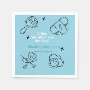 Oh Boy sprinkle It's A Boy Baby Shower Napkin