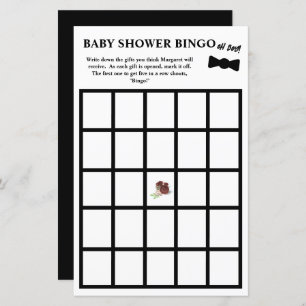 Oh Boy! Tuxedo Baby Shower Bingo