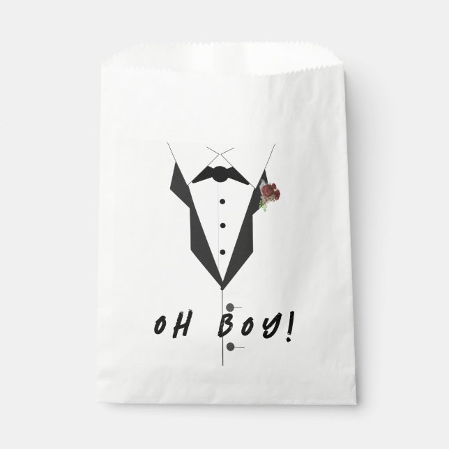 Oh Boy! Tuxedo  Favour Bag (Front)