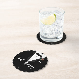 Oh Boy! Tuxedo  Paper Coaster