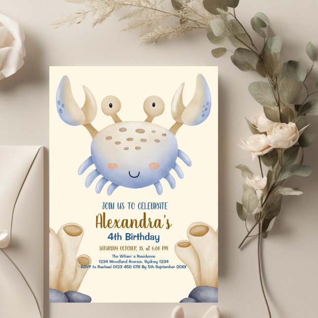 Oh Boy Under The Sea Birthday Invitation (Creator Uploaded)