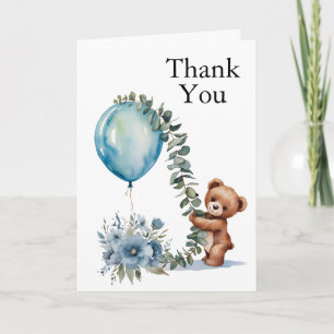 Oh Boy! We Can Bearly Thank You" Teddy Bear  Thank You Card