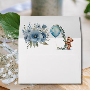 Oh Boy We Can Bearly Wait 5x7 Baby Shower Envelope