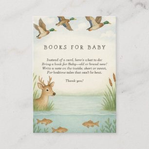 Oh Boy! Woodland Baby Shower Book Request Enclosure Card