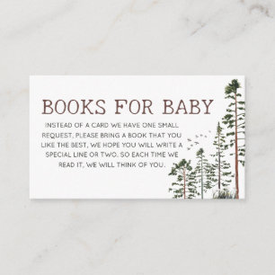 Oh Boy Woodland Baby Shower Books for Baby Enclosure Card