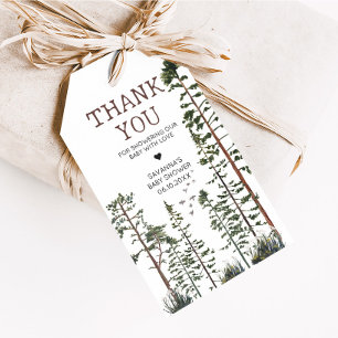 Oh Boy Woodland Baby Shower Favor Tags
