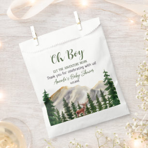 Oh Boy Woodland Deer Baby Shower Favour Bag