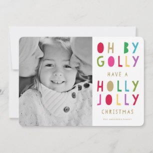 Oh by Golly   Holiday Photo Card