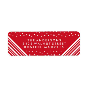 Oh By Golly Red Return Address Label