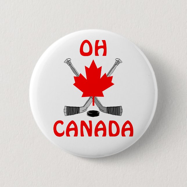 Oh Canada 6 Cm Round Badge (Front)