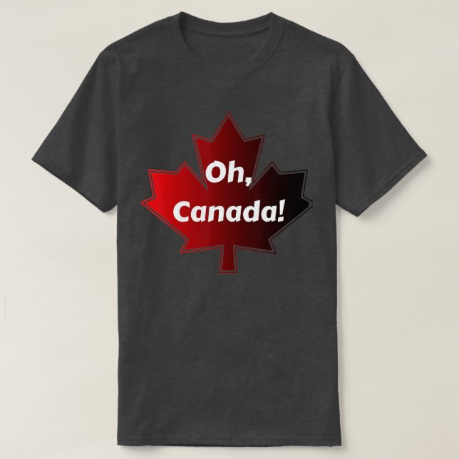 Oh Canada Canadian Pride Maple Leaf National Day E T-Shirt (Design Front)