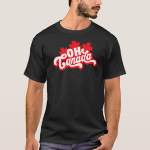 Oh Canada Day   Maple Leaf Oh Canadian Flag Colour T-Shirt