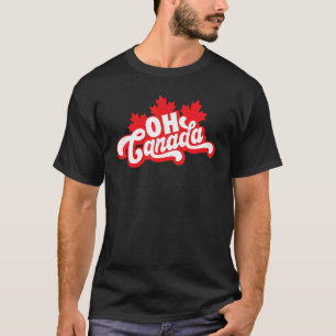 Oh Canada Day   Maple Leaf Oh Canadian Flag Colour T-Shirt