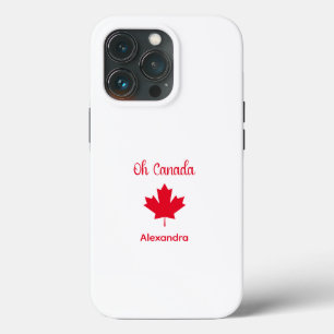 Oh Canada Elegant Red Maple Leaf iPhone 13 Pro Case