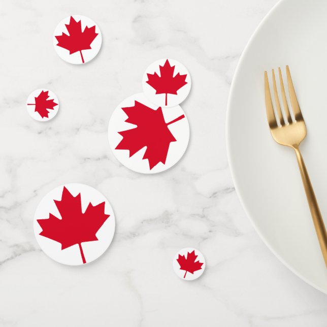 Oh Canada! Maple Leaf Proud and Free Confetti (Group)