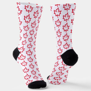 Oh Canada! Proud Canadian Red Maple Leaf Modern Socks
