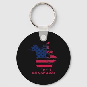 Oh Canada The 51 State Funny Trump Oh Canada 2025 Key Ring