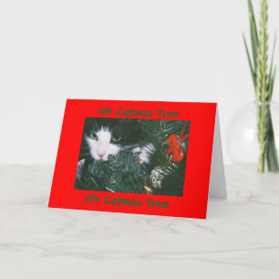Oh Catmas tree card