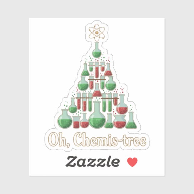 Oh Chemis-tree Funny Science Chemistry Christmas  (Sheet)