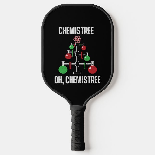 Oh Chemist Tree Chemistree Pun Science Pickleball Paddle (Front)