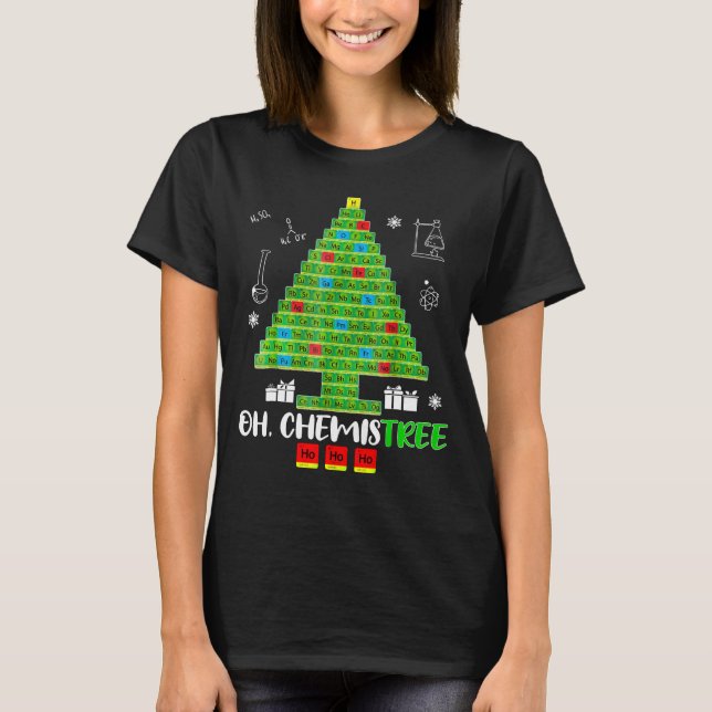 Oh Chemist Tree Christmas Ugly Sweater Chemistry (Front)