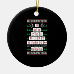 oh chemistree Chemist Science Christmas Ceramic Ornament