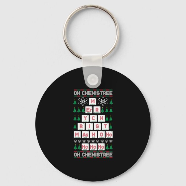 oh chemistree Chemist Science Christmas Key Ring (Front)