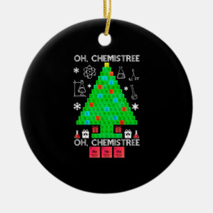 Oh Chemistree Chemist Tree Funny Science Christmas Ceramic Ornament