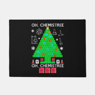 Oh Chemistree Chemist Tree Funny Science Christmas Doormat