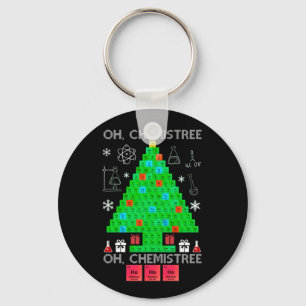 Oh Chemistree Chemist Tree Funny Science Christmas Key Ring