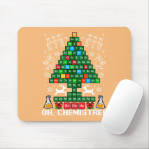 Oh Chemistree Christmas Chemistry Science Periodic Mouse Pad