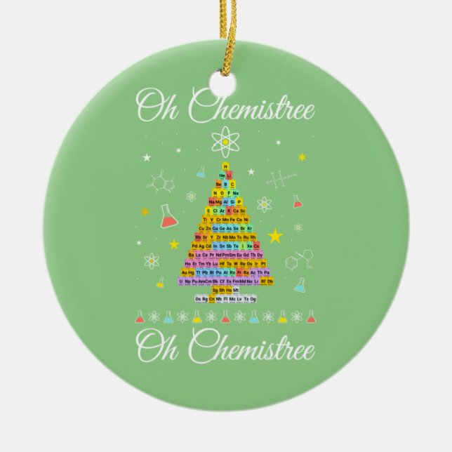Oh Chemistree Colourful Periodic Table Elements Ch Ceramic Ornament (Front)