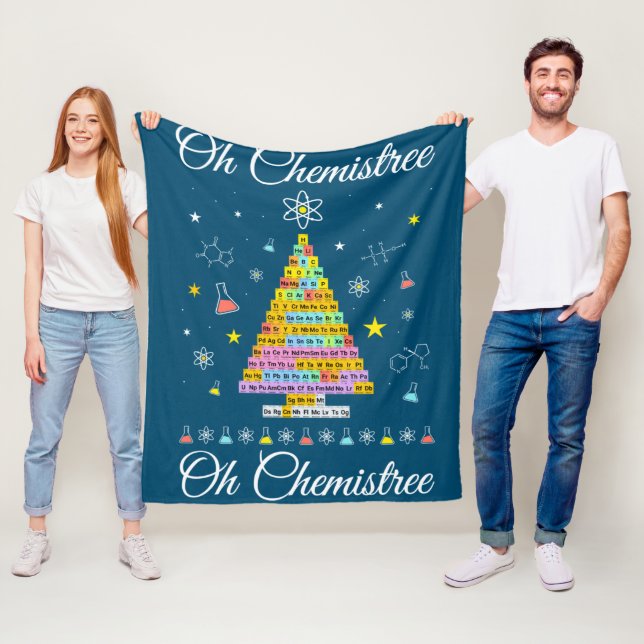 Oh Chemistree Colourful Periodic Table Elements Ch Fleece Blanket (In Situ)