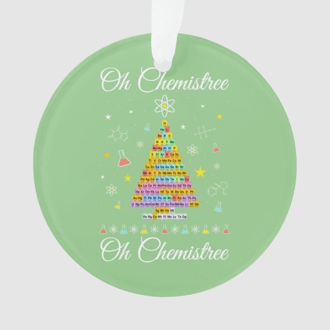 Oh Chemistree Colourful Periodic Table Elements Ch Ornament (Front)
