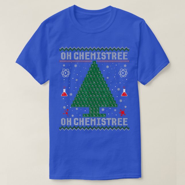 Oh Chemistree Funny Science Christmas Ugly Sweater (Design Front)