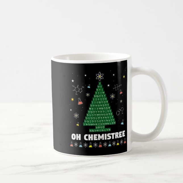Oh Chemistree Periodic Table Chemistry Christmas T Coffee Mug (Right)