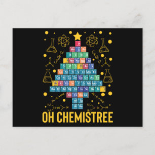 Oh Chemistree Science Christmas Tree Chemistry Postcard