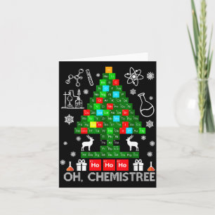 Oh Chemistree Scientist Chemical Christmas Xmas Te Card