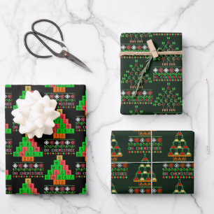 Oh Chemistree - Ugly Christmas Sweater For Chemist Wrapping Paper Sheet