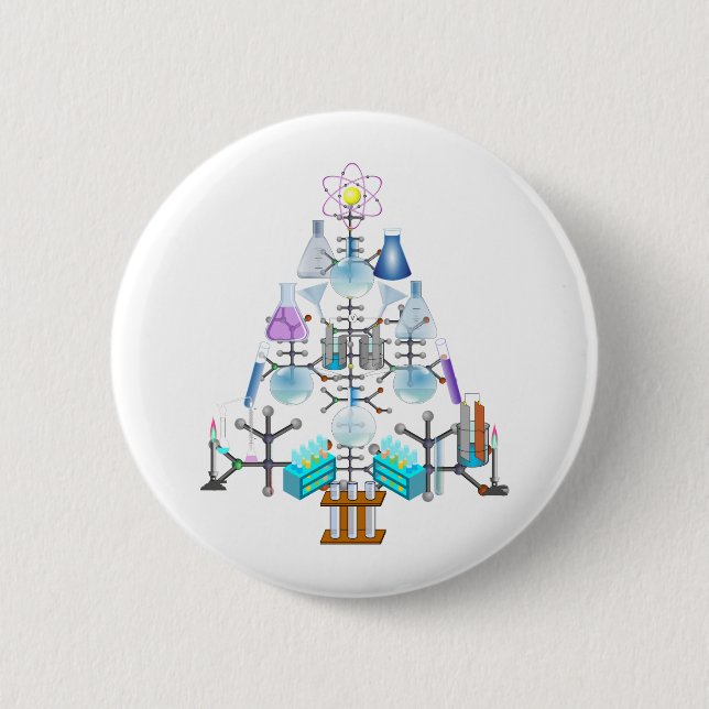 Oh Chemistry, Oh Chemist Tree 6 Cm Round Badge (Front)