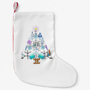 Oh Chemistry, Oh Chemist Tree Small Christmas Stocking