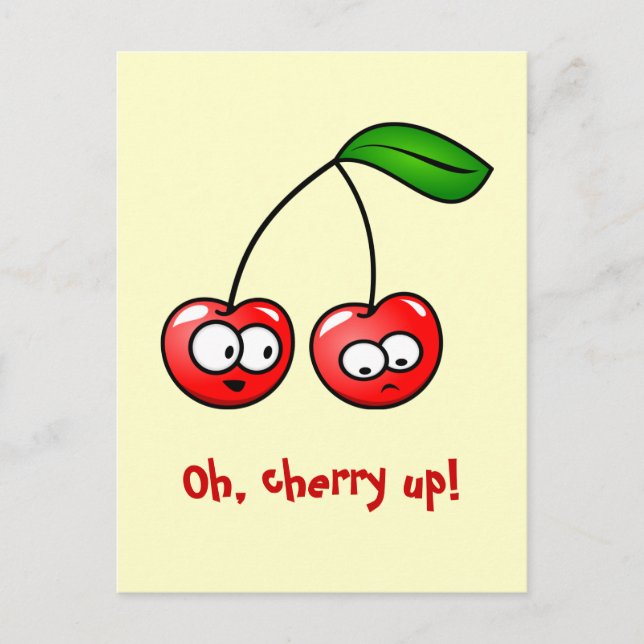 Oh, Cherry Up! Cherries Postcard (Front)