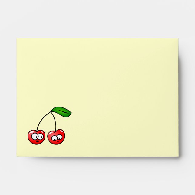 Oh, Cherry Up! Cherries Recycled A6 Envelope 2 (Front)